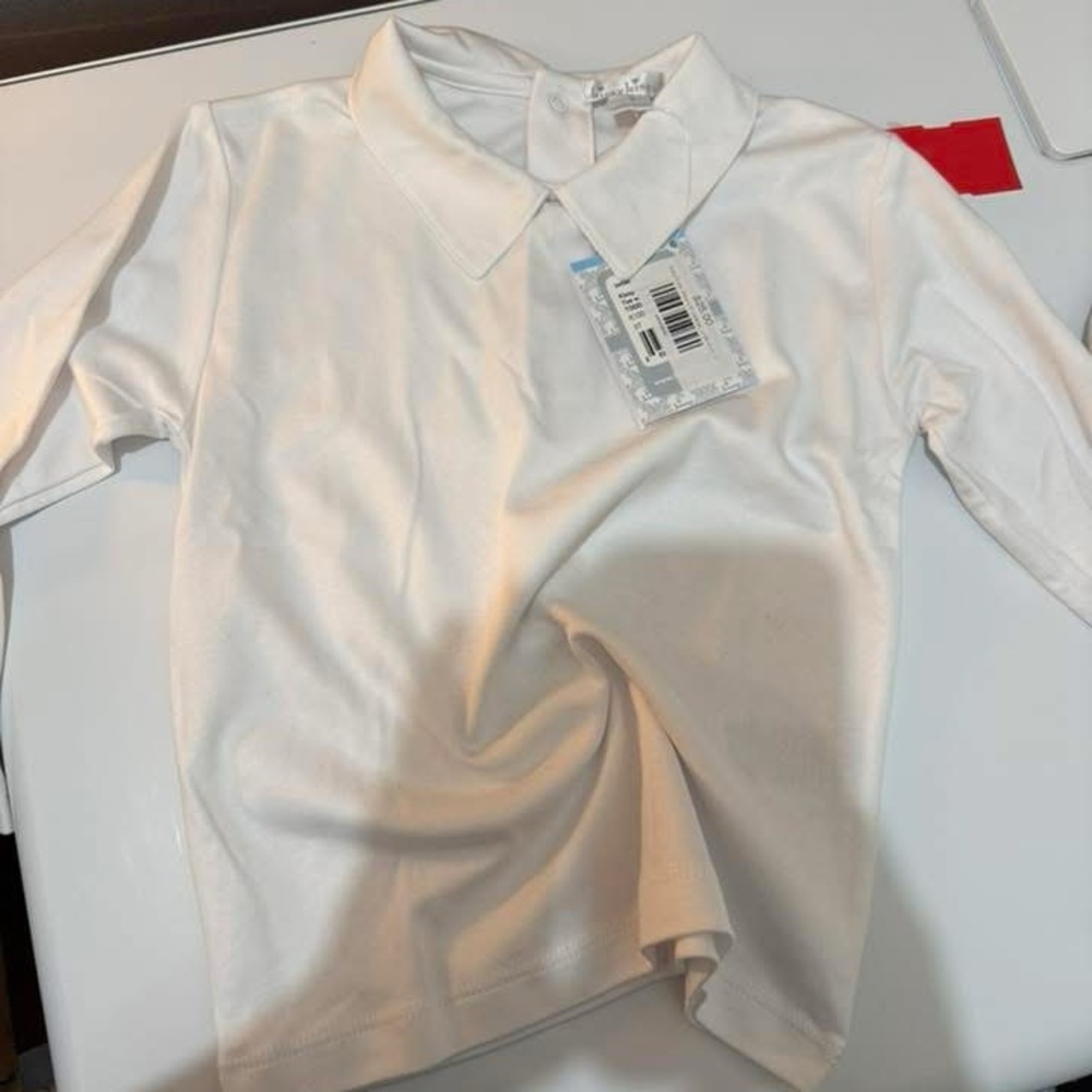 Kids White Polo Shirt with Collar